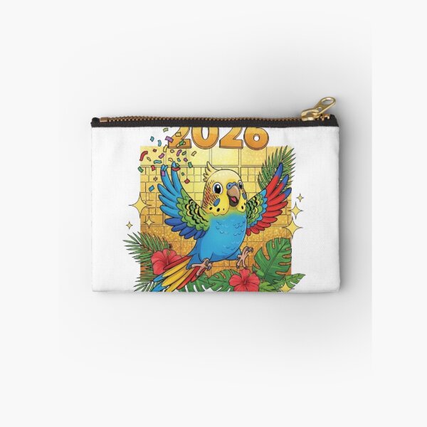 Item preview, Parakeet Celebrating with Confetti designed and sold by PetJoyPrintsCO.