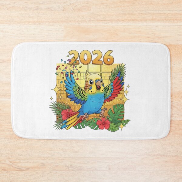 Item preview, Parakeet Celebrating with Confetti designed and sold by PetJoyPrintsCO.