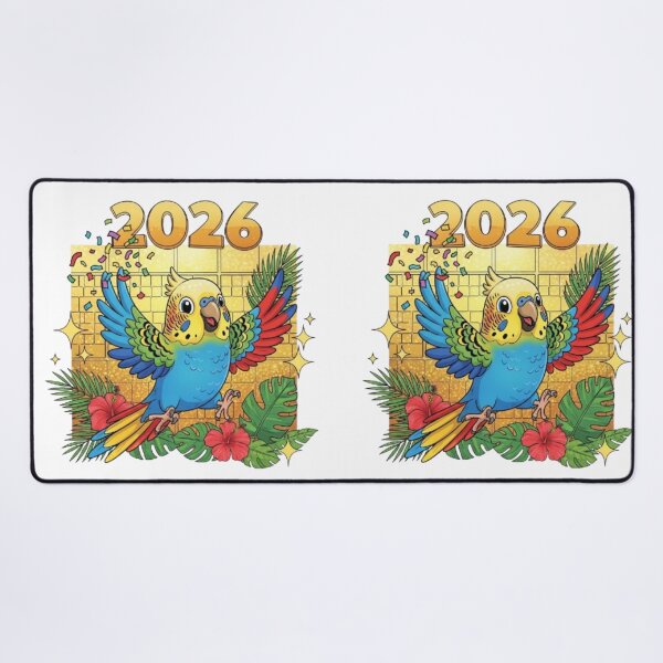 Item preview, Parakeet Celebrating with Confetti designed and sold by PetJoyPrintsCO.