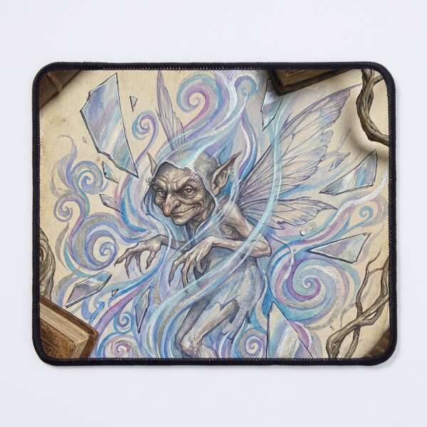Item preview, Trickster Shifter creature of folklore watercolor artwork illustration designed and sold by Vintage Designs +.