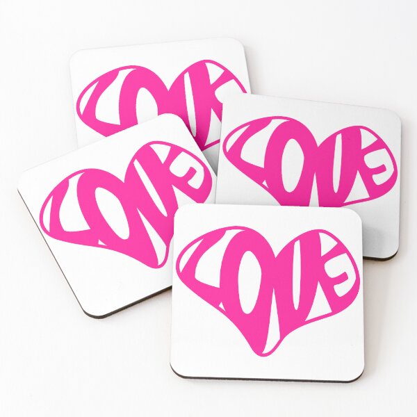 Item preview, Retro Love Hot Pink Heart designed and sold by DubiousDoodles.