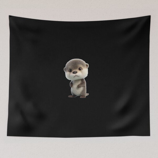 Item preview, Sad Baby Otter Illustration gift for fan otthers gift for person who has an otter designed and sold by zuzzelek44.