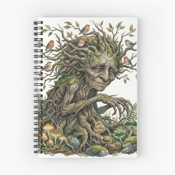 Item preview, Dryad Forest Spirit creature of folklore watercolor artwork illustration designed and sold by Vintage Designs +.