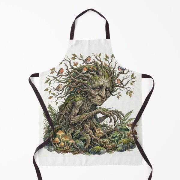 Item preview, Dryad Forest Spirit creature of folklore watercolor artwork illustration designed and sold by Vintage Designs +.
