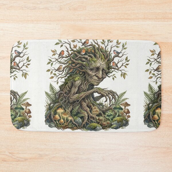 Item preview, Dryad Forest Spirit creature of folklore watercolor artwork illustration designed and sold by Vintage Designs +.