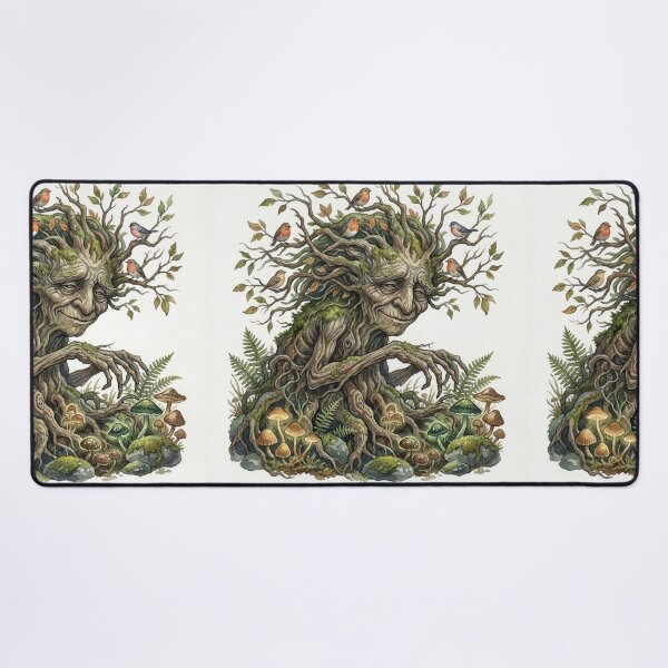 Item preview, Dryad Forest Spirit creature of folklore watercolor artwork illustration designed and sold by Vintage Designs +.