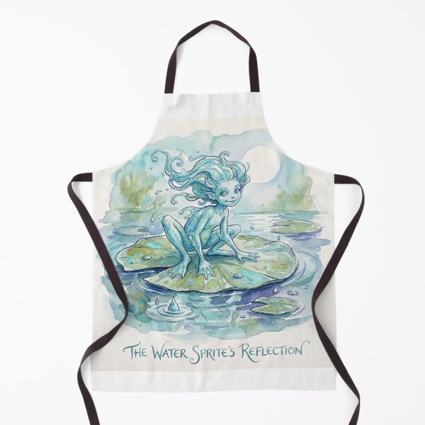 Item preview, Water Sprite creature of folklore watercolor artwork illustration designed and sold by Vintage Designs +.