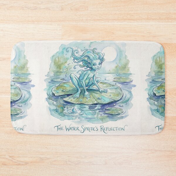 Item preview, Water Sprite creature of folklore watercolor artwork illustration designed and sold by Vintage Designs +.