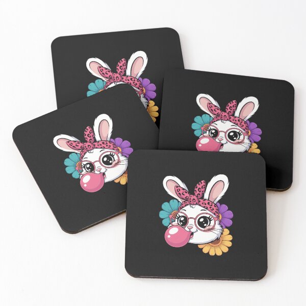 Item preview, Cute bunny with  glasses Floral designed and sold by FlankinMew.