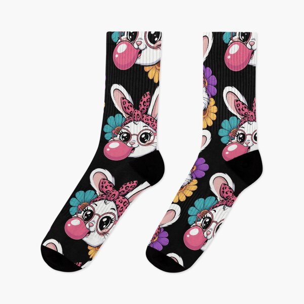 Item preview, Cute bunny with  glasses Floral designed and sold by FlankinMew.