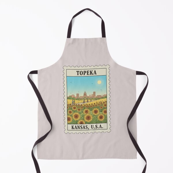 Item preview, Vintage Topeka Kansas Sunflower Field Stamp designed and sold by allaboutstamps.