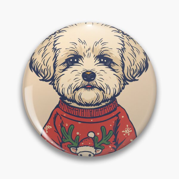 Item preview, Maltipoo in a Christmas Sweater designed and sold by TobyTheMaltipoo.