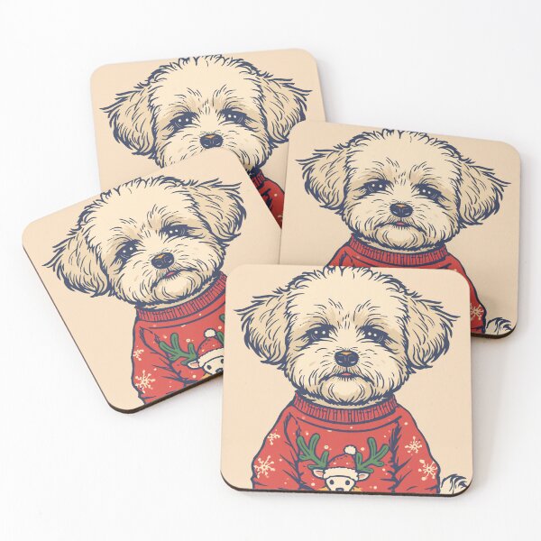Item preview, Maltipoo in a Christmas Sweater designed and sold by TobyTheMaltipoo.