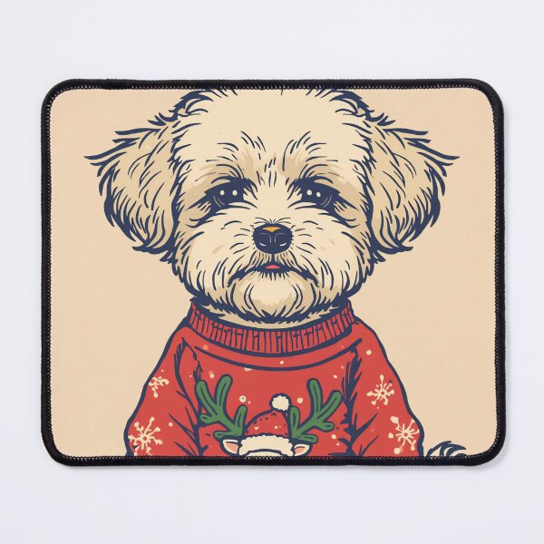 Item preview, Maltipoo in a Christmas Sweater designed and sold by TobyTheMaltipoo.