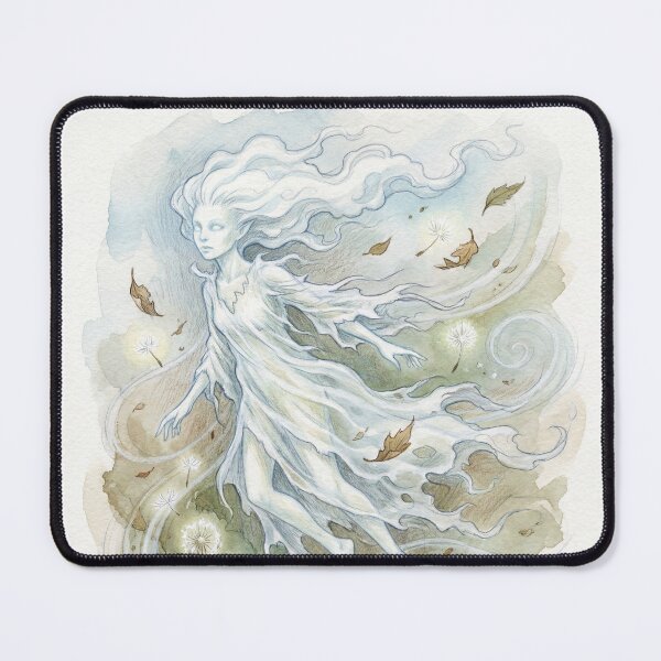 Item preview, Ethereal Wind Sprite creature of folklore watercolor artwork illustration designed and sold by Vintage Designs +.