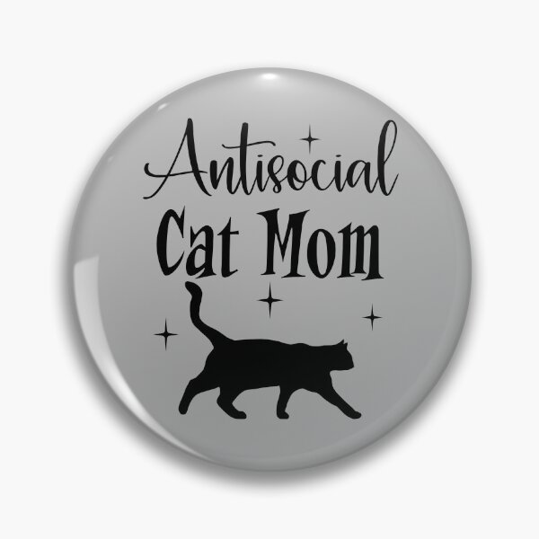 Item preview, Antisocial Cat Mom Black Cat Mid Century Modern Graphic designed and sold by Itaya Art.