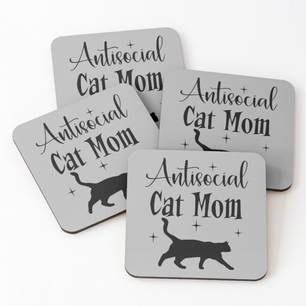 Item preview, Antisocial Cat Mom Black Cat Mid Century Modern Graphic designed and sold by Itaya Art.