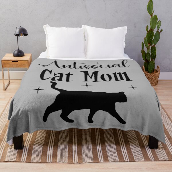Item preview, Antisocial Cat Mom Black Cat Mid Century Modern Graphic designed and sold by Itaya Art.