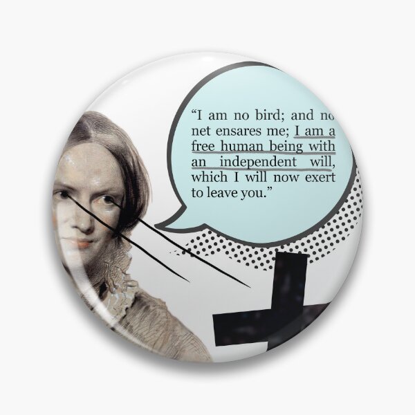 Item preview, Quote from Jane Eyre. Portrait of Charlotte Brontë. designed and sold by Leffies.