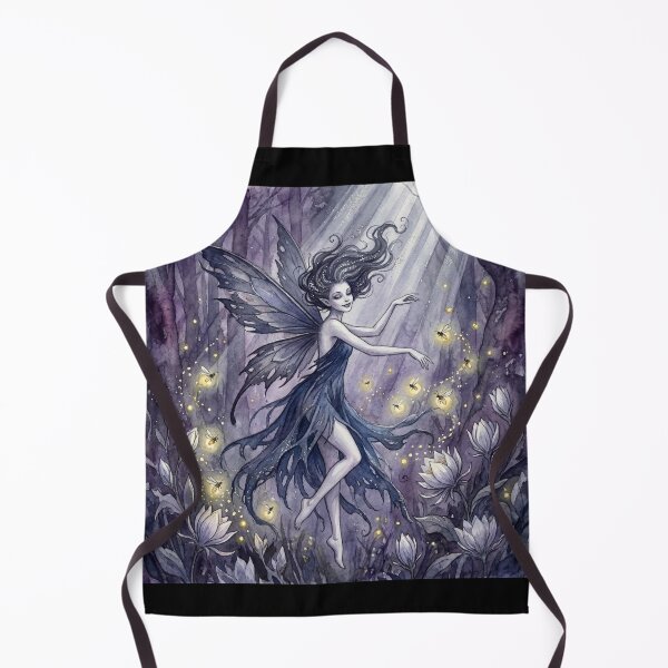 Item preview, Moonlit Moth Fairy creature of folklore watercolor artwork illustration designed and sold by Vintage Designs +.