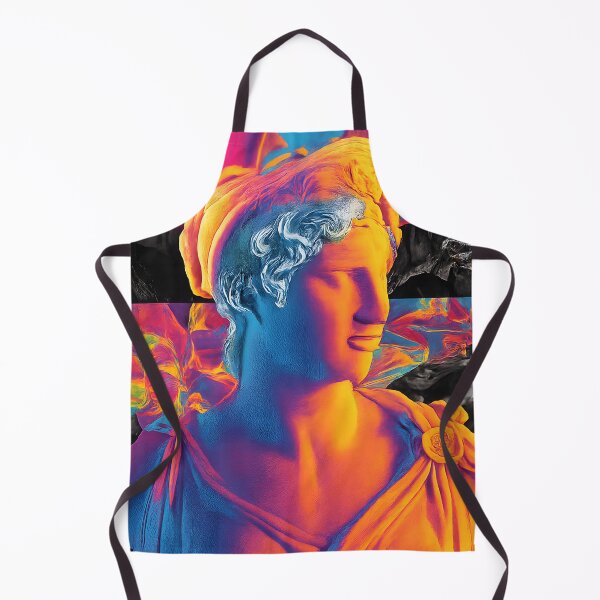 Item preview, Neon Greek Statue Psychedelic Classical Bust Surreal Vaporwave designed and sold by DrawHandArt.