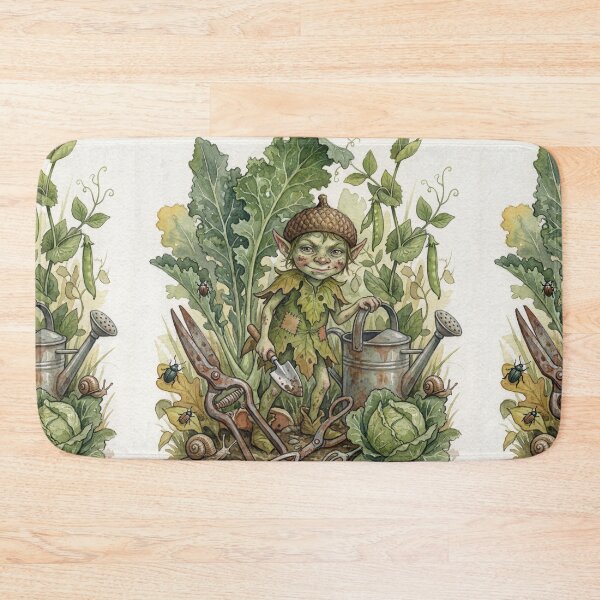 Item preview, Garden Pixie creature of folklore watercolor artwork illustration designed and sold by Vintage Designs +.