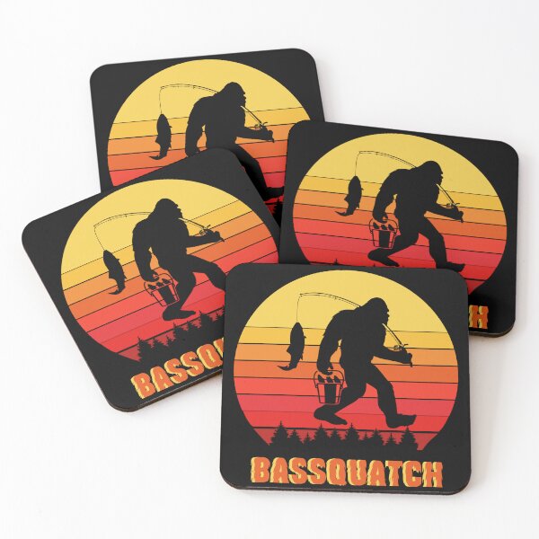 Item preview, Funny Bassquatch Retro Fishing designed and sold by Embers & Incense Co..