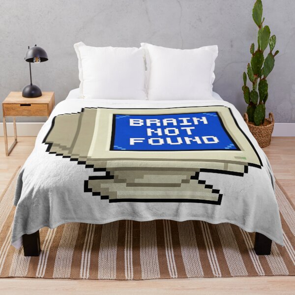 Item preview, Brain Not Found - Retro 90s Computer Error Art designed and sold by Doorshan.