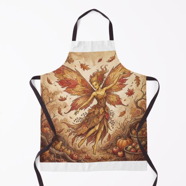 Item preview, Autumn Leaf Fairy creature of folklore watercolor artwork illustration designed and sold by Vintage Designs +.