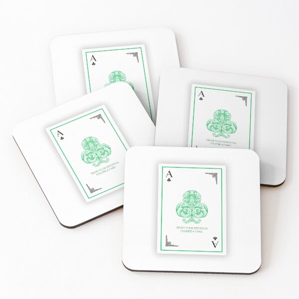 Item preview, Green Ace of Clubs - Trust Your Intuition - Magic Vibe designed and sold by Armagan Design.