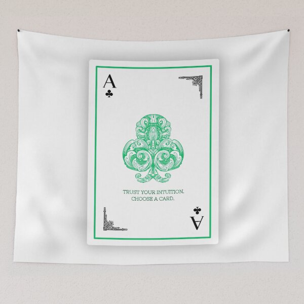 Item preview, Green Ace of Clubs - Trust Your Intuition - Magic Vibe designed and sold by Armagan Design.