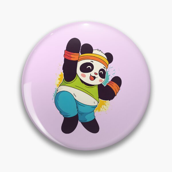 Item preview, Cute Kawaii Workout Animal Dancing Panda Fitness Cartoon designed and sold by DrawHandArt.