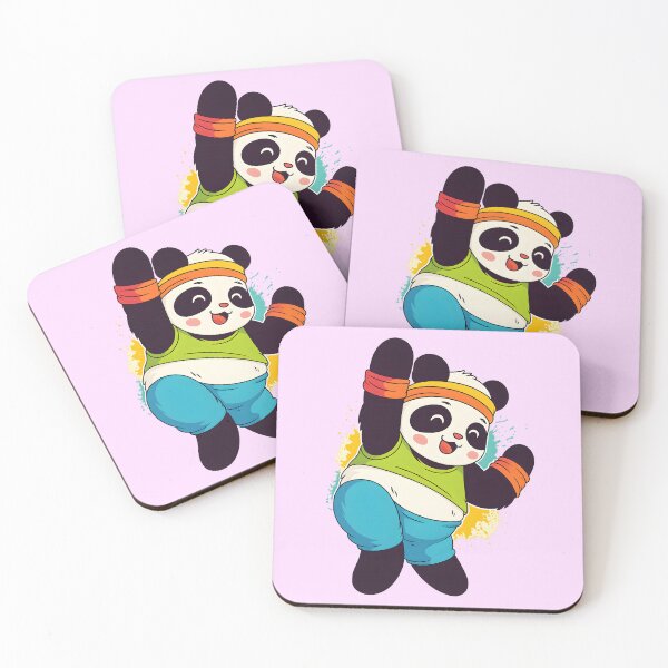 Item preview, Cute Kawaii Workout Animal Dancing Panda Fitness Cartoon designed and sold by DrawHandArt.
