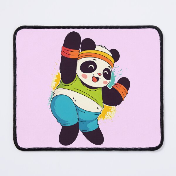 Item preview, Cute Kawaii Workout Animal Dancing Panda Fitness Cartoon designed and sold by DrawHandArt.