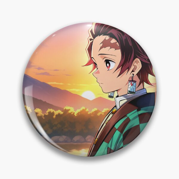 Item preview, Tanjirou Anime Portrait at Sunset designed and sold by NoizeIArt.