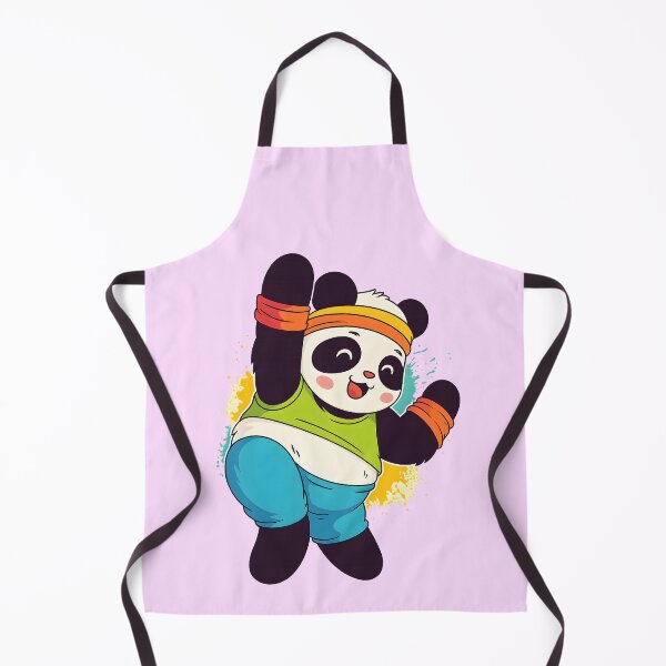 Item preview, Cute Kawaii Workout Animal Dancing Panda Fitness Cartoon designed and sold by DrawHandArt.