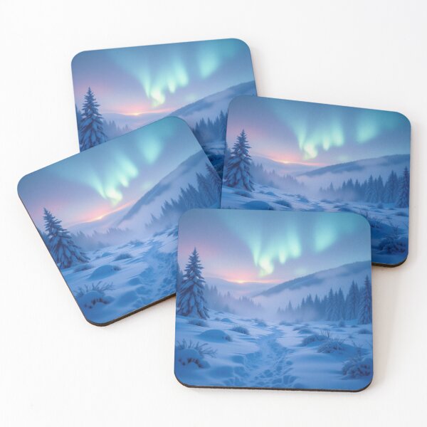 Item preview, Between misty paths and whispers of color – Winterdream with Aurora Glow, Snowpath & Magic Silence designed and sold by FotoworldEdel.