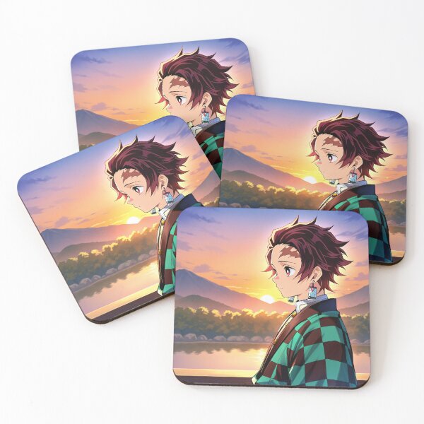 Item preview, Tanjirou Anime Portrait at Sunset designed and sold by NoizeIArt.