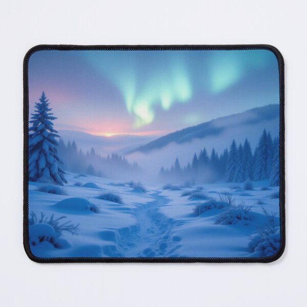 Item preview, Between misty paths and whispers of color – Winterdream with Aurora Glow, Snowpath & Magic Silence designed and sold by FotoworldEdel.