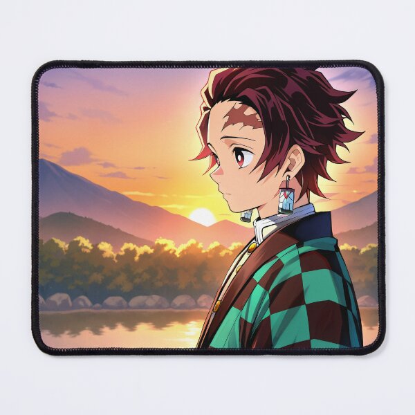 Item preview, Tanjirou Anime Portrait at Sunset designed and sold by NoizeIArt.