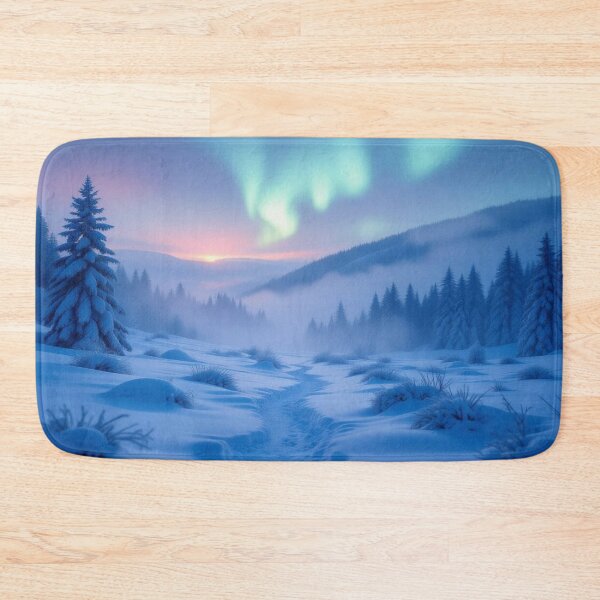 Item preview, Between misty paths and whispers of color – Winterdream with Aurora Glow, Snowpath & Magic Silence designed and sold by FotoworldEdel.