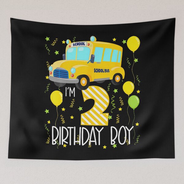 Item preview, I'M 2 Birthday Boy School Bus Kids 2Nd Birthday Party designed and sold by TysonLangosh.