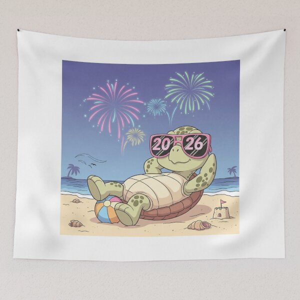 Item preview, Relaxed Turtle Welcoming 2026 designed and sold by PetJoyPrintsCO.
