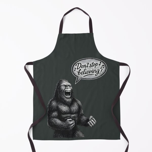 Item preview, Funny Bigfoot Singing "Don't Stop Believing" Vintage 80s Rock Karaoke Parody T-Shirt designed and sold by pedri05.