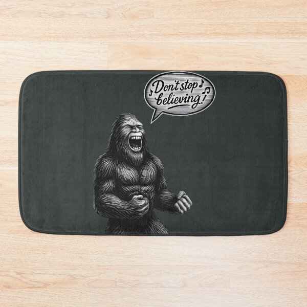 Item preview, Funny Bigfoot Singing "Don't Stop Believing" Vintage 80s Rock Karaoke Parody T-Shirt designed and sold by pedri05.