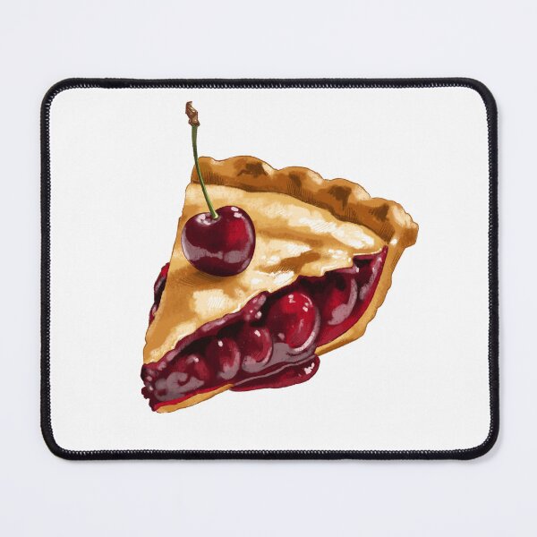 Item preview, Cherry pie slice with a cherry on top and a golden crust at a dessert table designed and sold by Ms. Iryna.