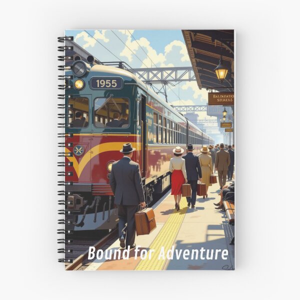 Item preview, Notebook Bound for Adventure designed and sold by VintageLantern.