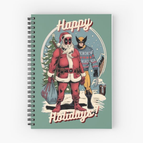 Item preview, Happy Holidays Deadpool and Wolverine Vintage Design designed and sold by MakersFolly.