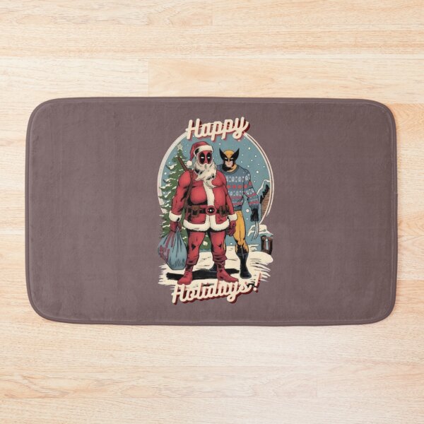 Item preview, Happy Holidays Deadpool and Wolverine Vintage Design designed and sold by MakersFolly.