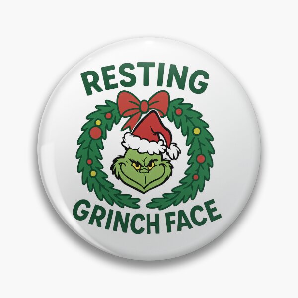 Item preview, Resting Grinch Face Christmas Design – Funny Holiday Grumpy Grinch Artwork designed and sold by darryllouis245.